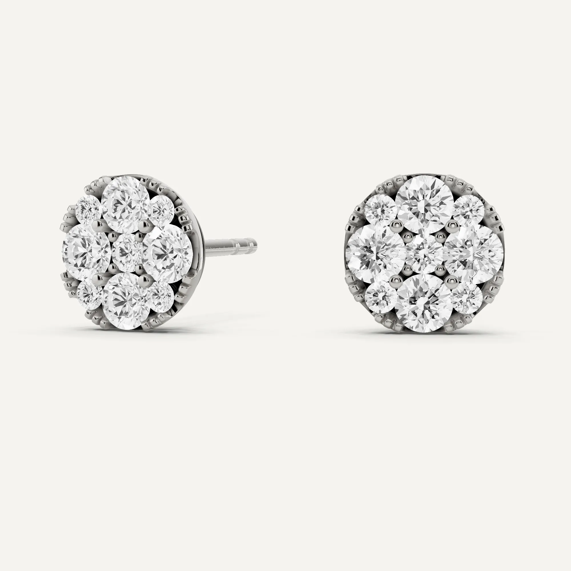 1 ctw Round Diamond Studs