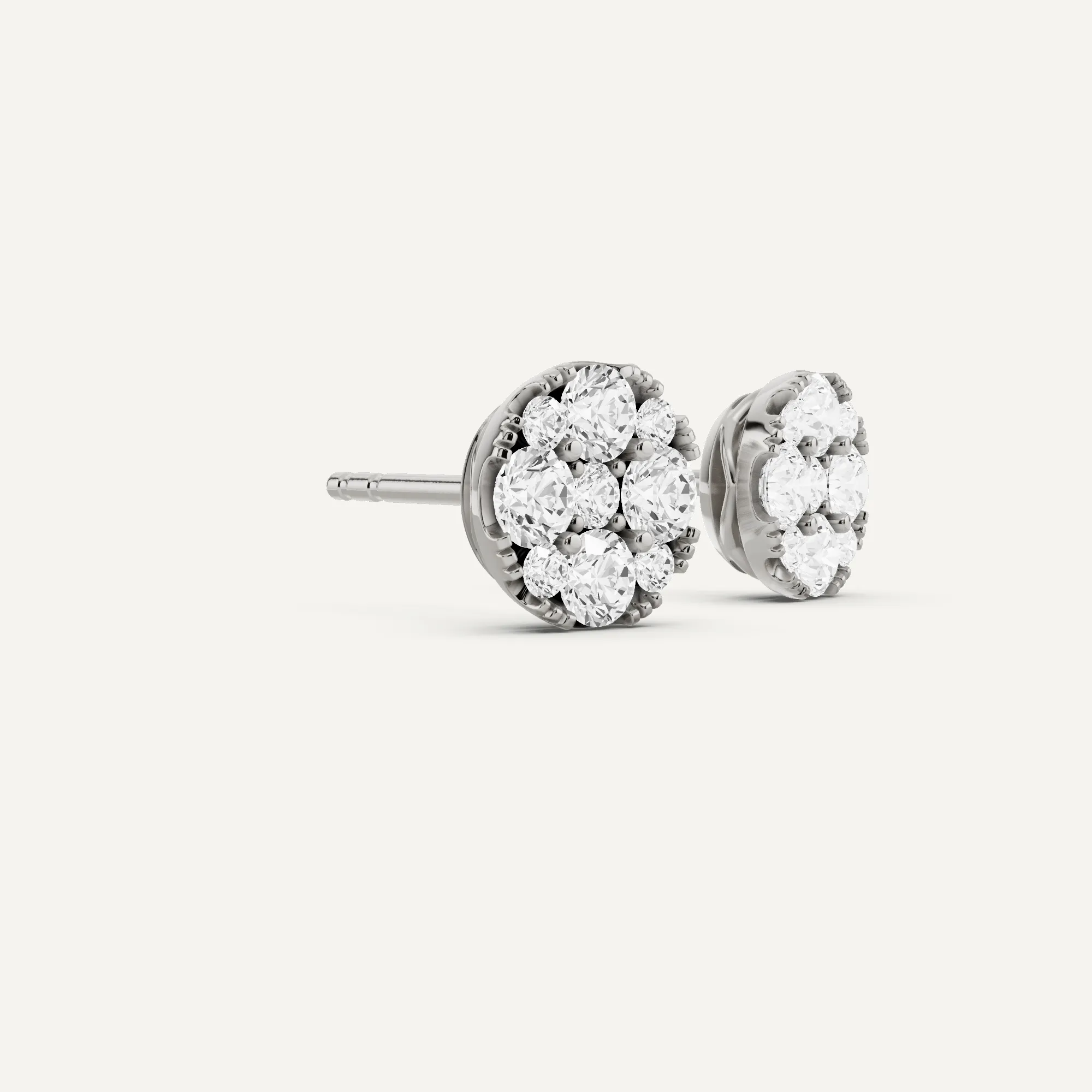 1 ctw Round Diamond Studs