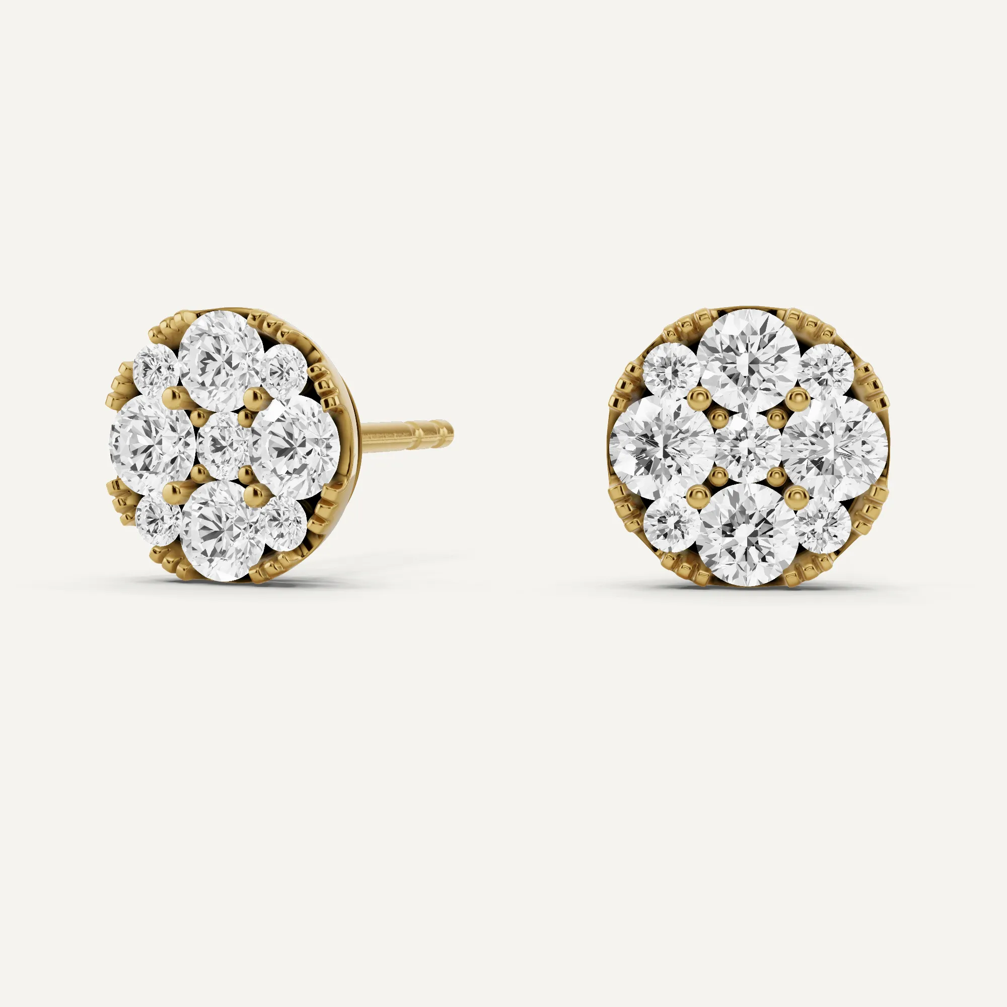 1 ctw Round Diamond Studs