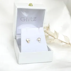 10k Gold Cluster Star Mini Stud Earrings