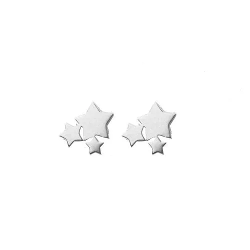 10k Gold Cluster Star Mini Stud Earrings