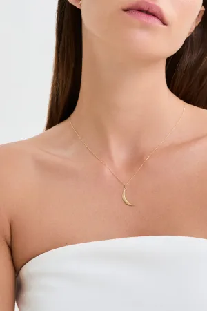 10k Gold Luna Pendant Necklace