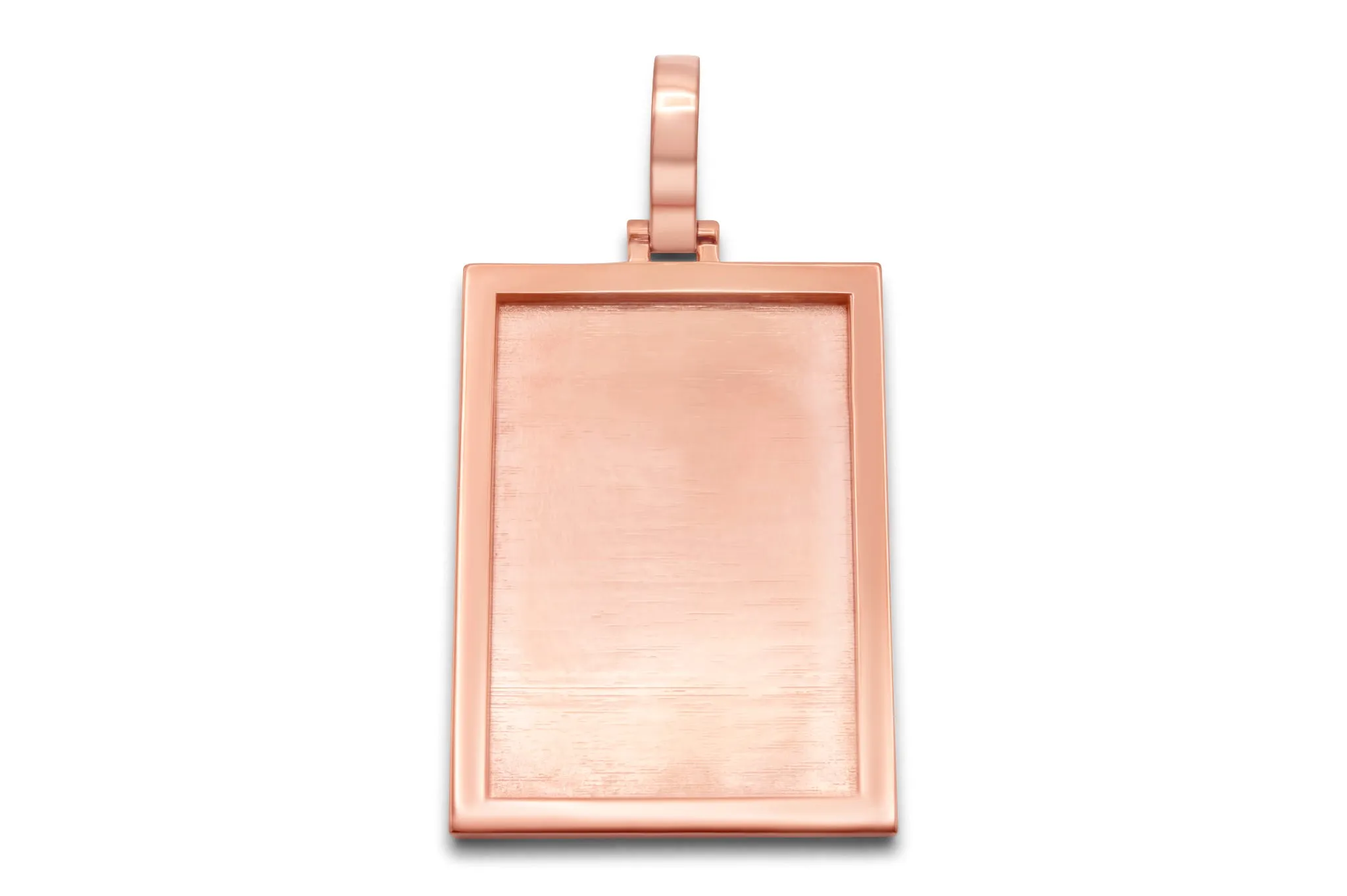 10k Solid Yellow Gold Rectangle Picture Pendant