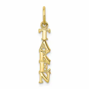 10k Yellow Gold Polished Talking Taken Pendant