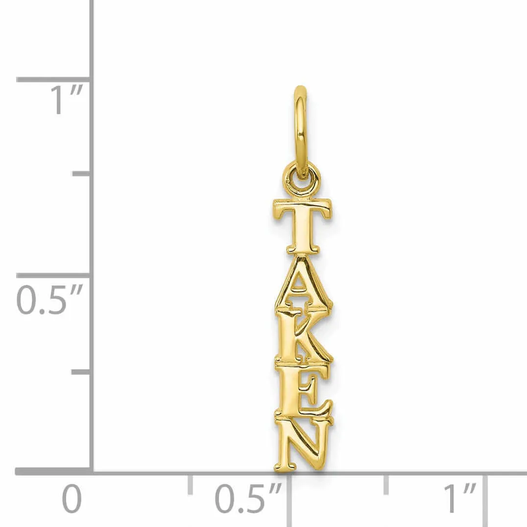 10k Yellow Gold Polished Talking Taken Pendant