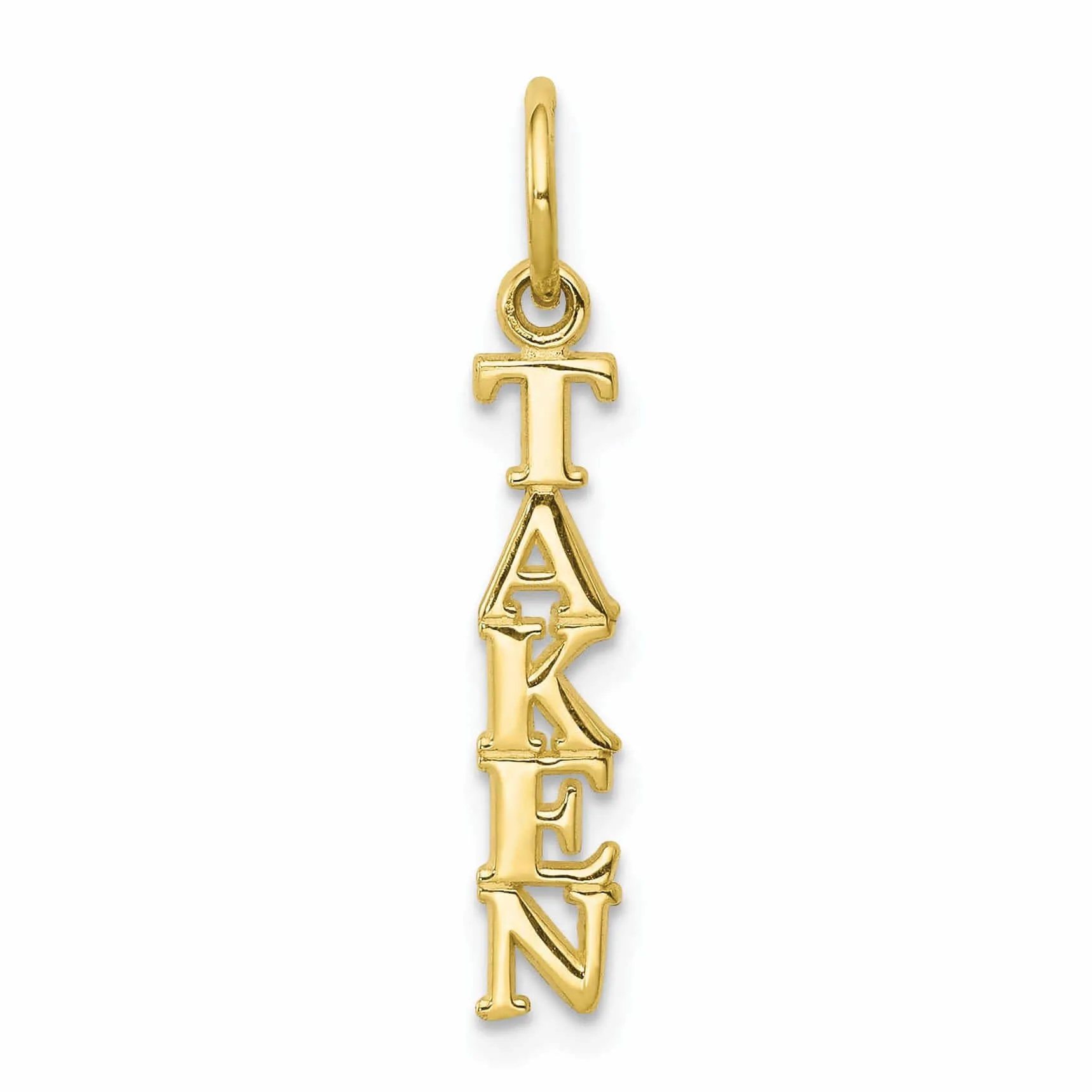 10k Yellow Gold Polished Talking Taken Pendant