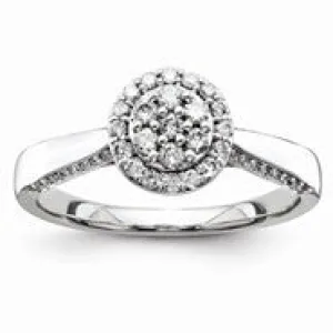 14k White Gold Engagement Diamond Ring