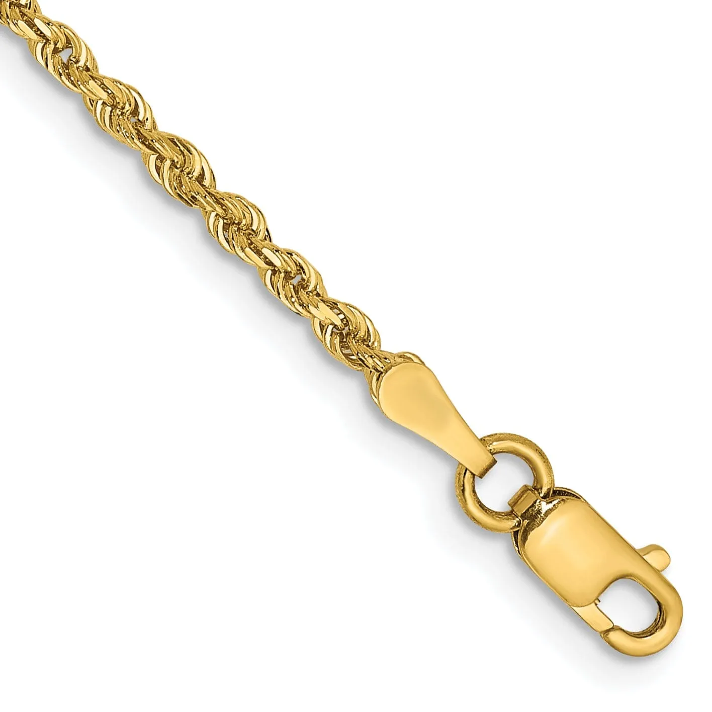 14k Yellow Gold 2.00mm D.C Quadruple Rope Chain