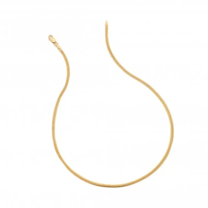 18ct Gold Plated Silver Embrace Oval Snake Chain - 40-45cm CH101