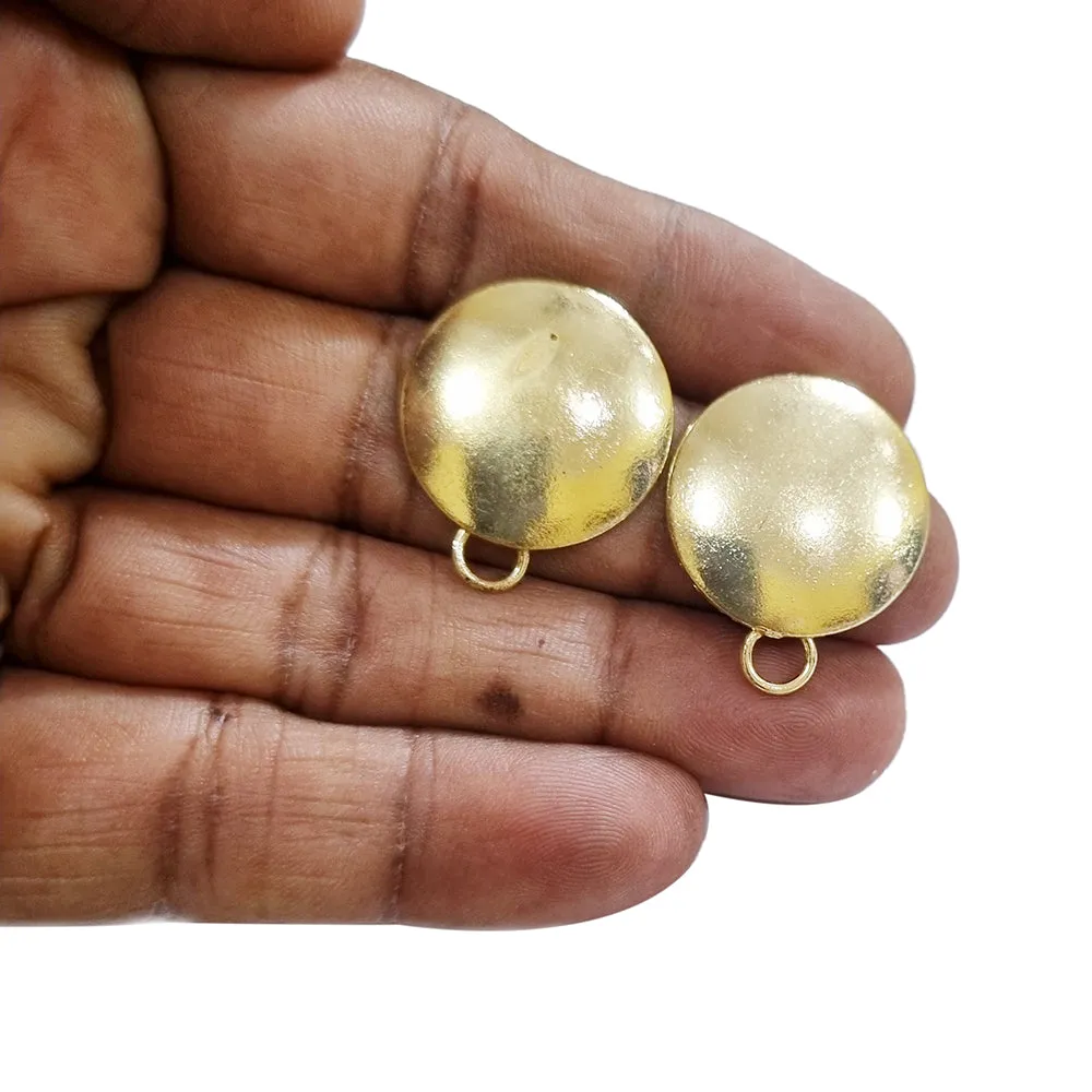 2 PAIRS LOT, GOLD PLATED DAINTY STUD EARRINGS,EAR STUDS,TOPS MINIMALIST GOLD PLATED EARRINGS, SIMPLE GOLD EAR STUDS