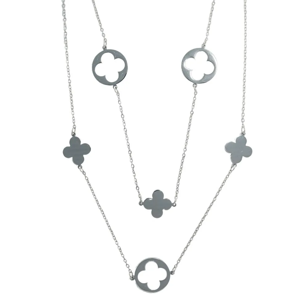 316L Stainless Steel Hot Girl Quatrefoil Necklace or Earrings