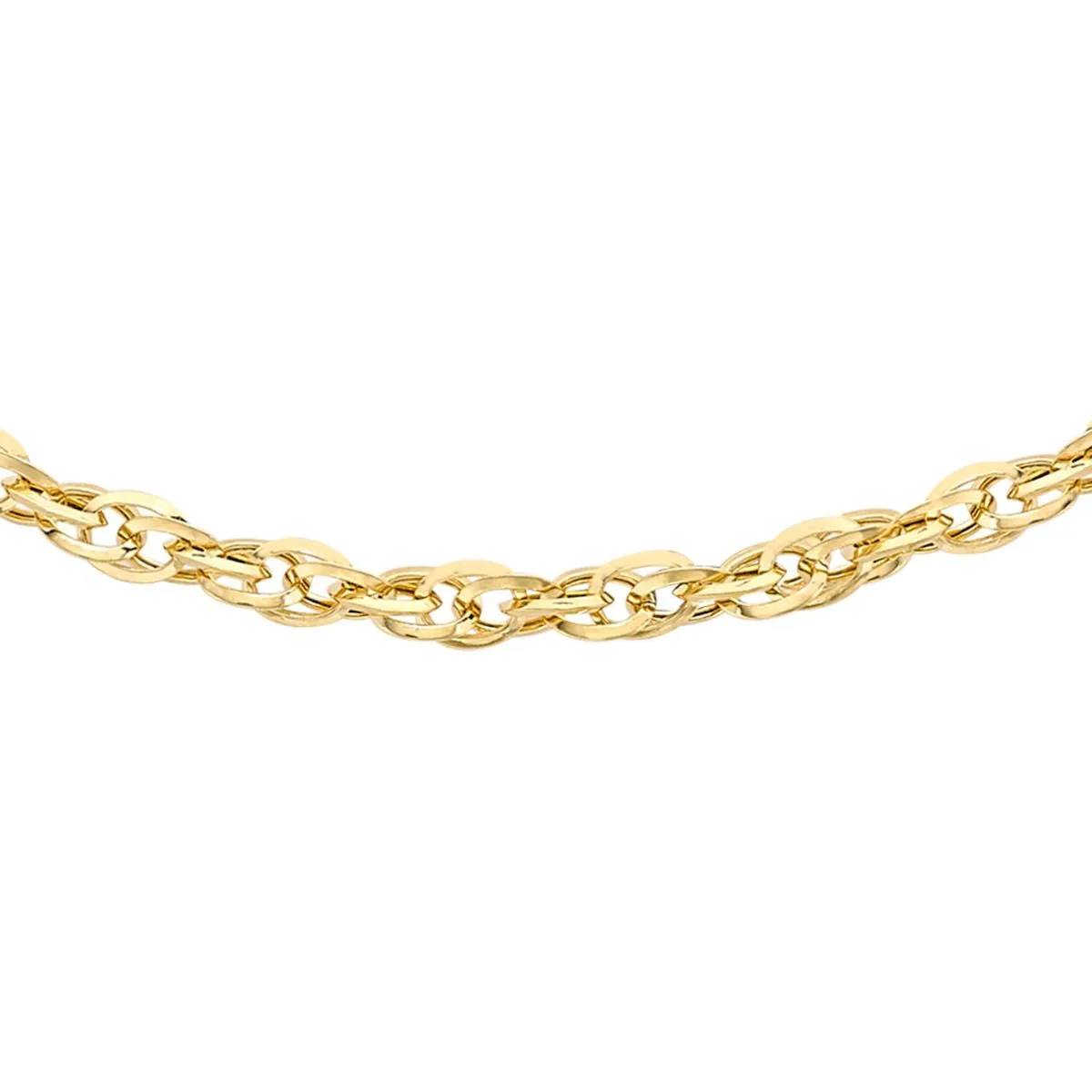 9K Yellow Gold 40 Diamond Cut Prince Of Wales Chain /24’’