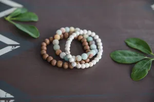 Amazonite & Howlite Bracelet Set