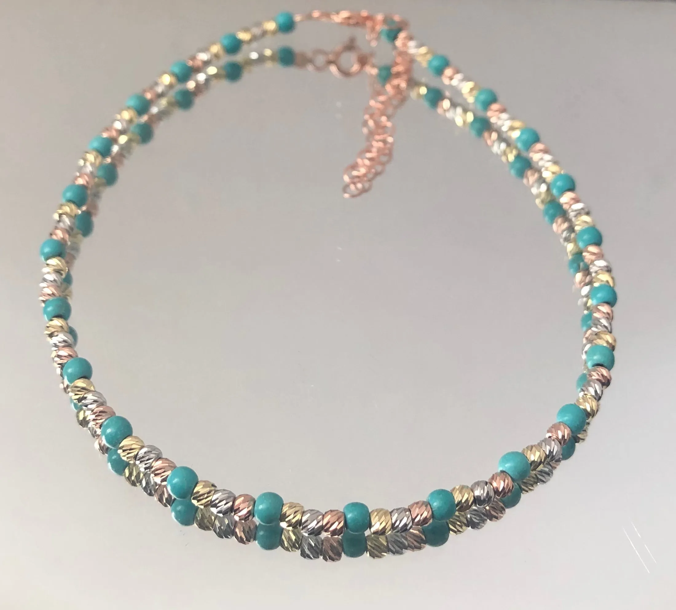 Anklets With Silver Beads