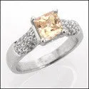 Anniversary 1.3 TCW Princess Pave Cubic Zirconia Cz Ring