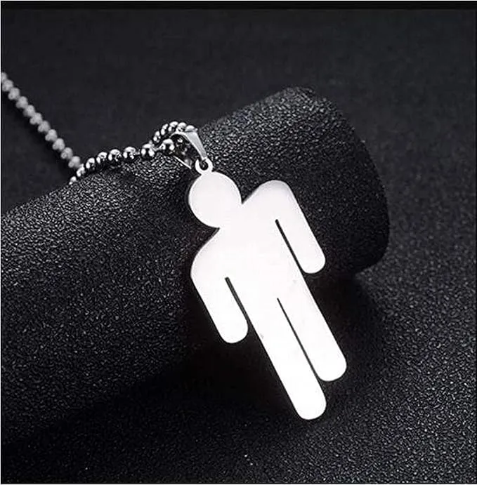 AOLIAY Stainless Steel Pendant Necklace,Villain Necklace, Stainless Steel Couple Pendant Necklace 1PC