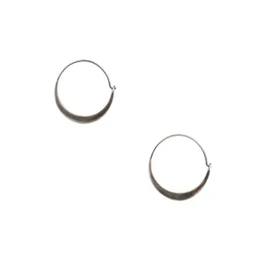 Arc Hoops in Antiqued Silver - 3/4"