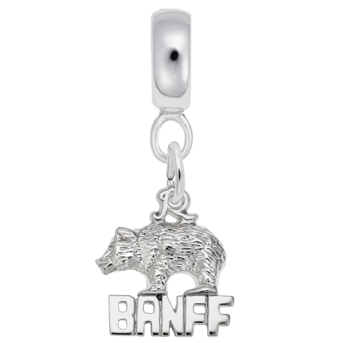 Banff W/Bear Charm Dangle Bead In Sterling Silver