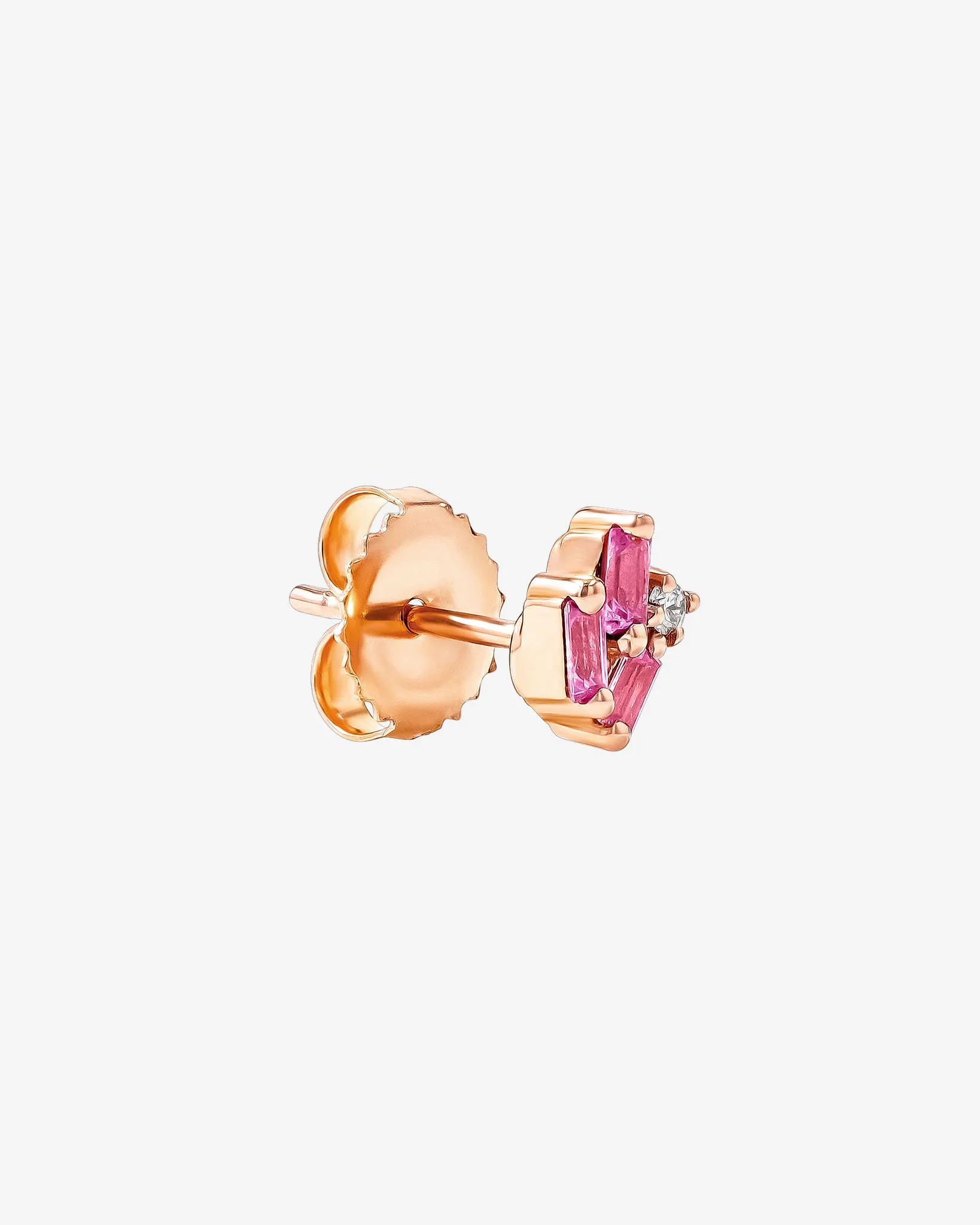 Bold Cluster Pink Sapphire Studs