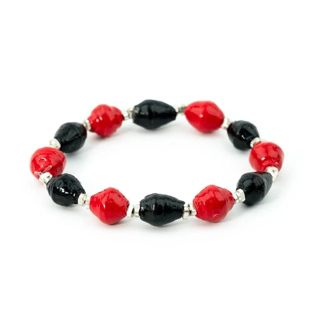 Bracelet - Red & Black Team Signature