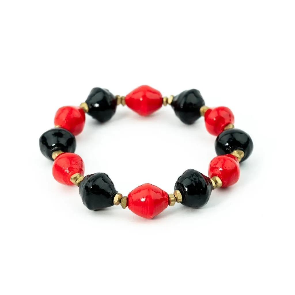 Bracelet - Red & Black Team Signature