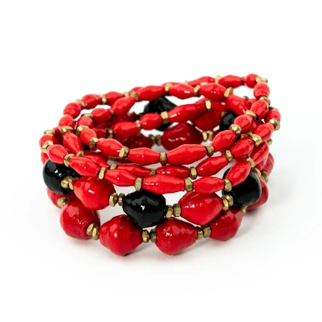 Bracelet - Red & Black Team Signature