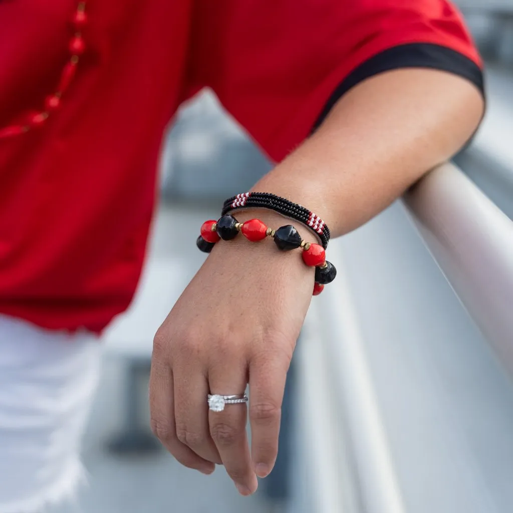 Bracelet - Red & Black Team Signature