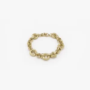 Bracelet with Handcrafted Gold Mesh and Diamonds