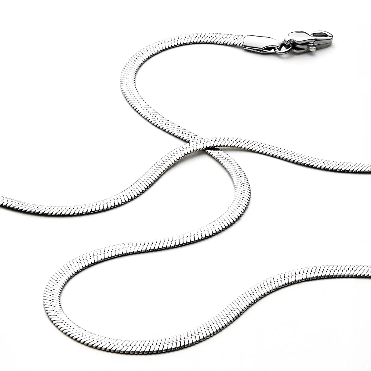 C004W B.Tiff 4mm Herringbone Chain Necklace