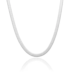 C004W B.Tiff 4mm Herringbone Chain Necklace