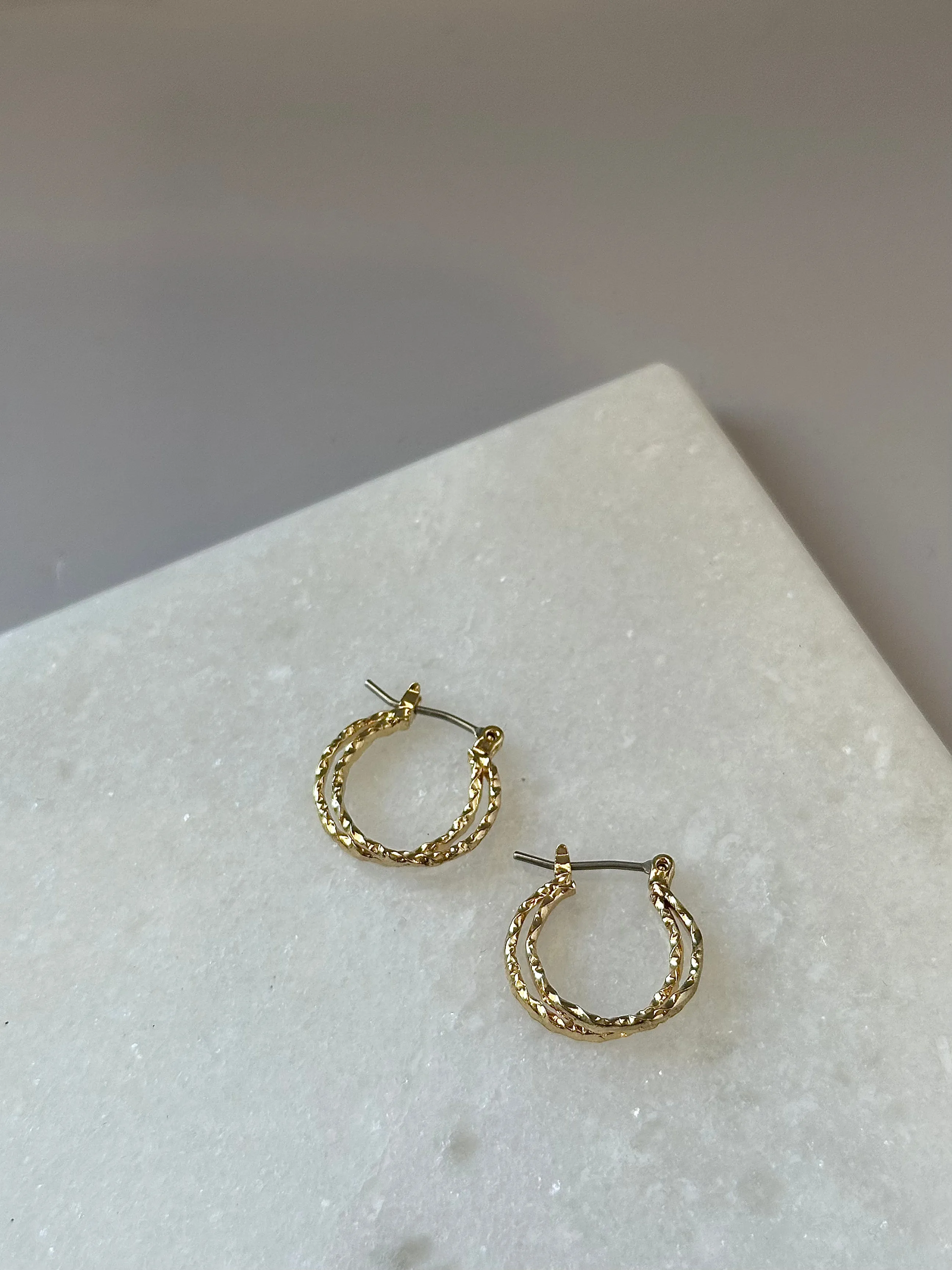 Carrie Mini Hoops- Gold