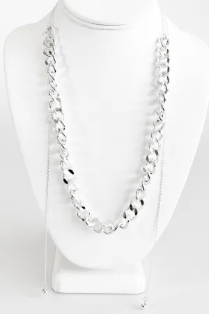 Chic Chain Link Long Bolo Necklace