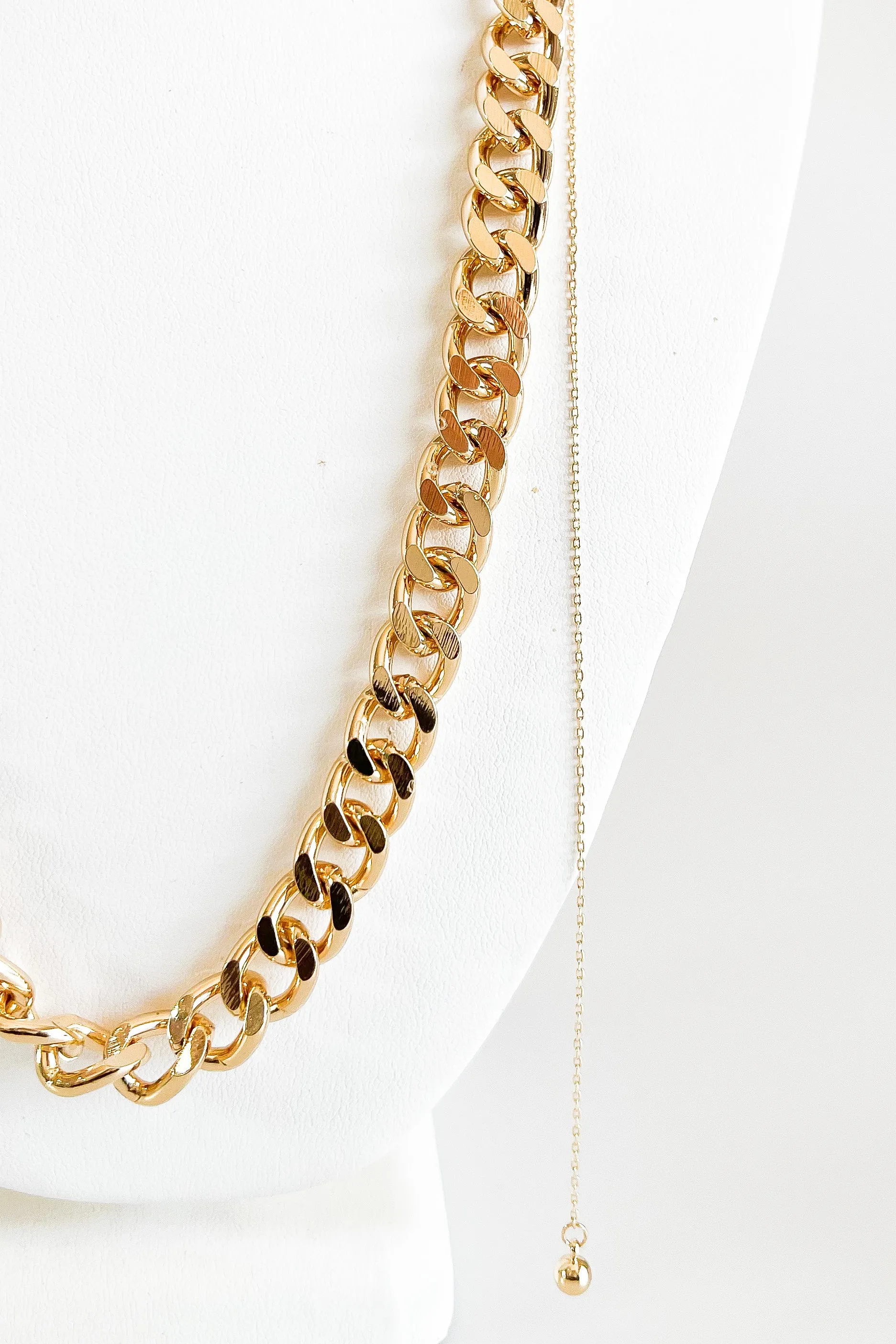 Chic Chain Link Long Bolo Necklace