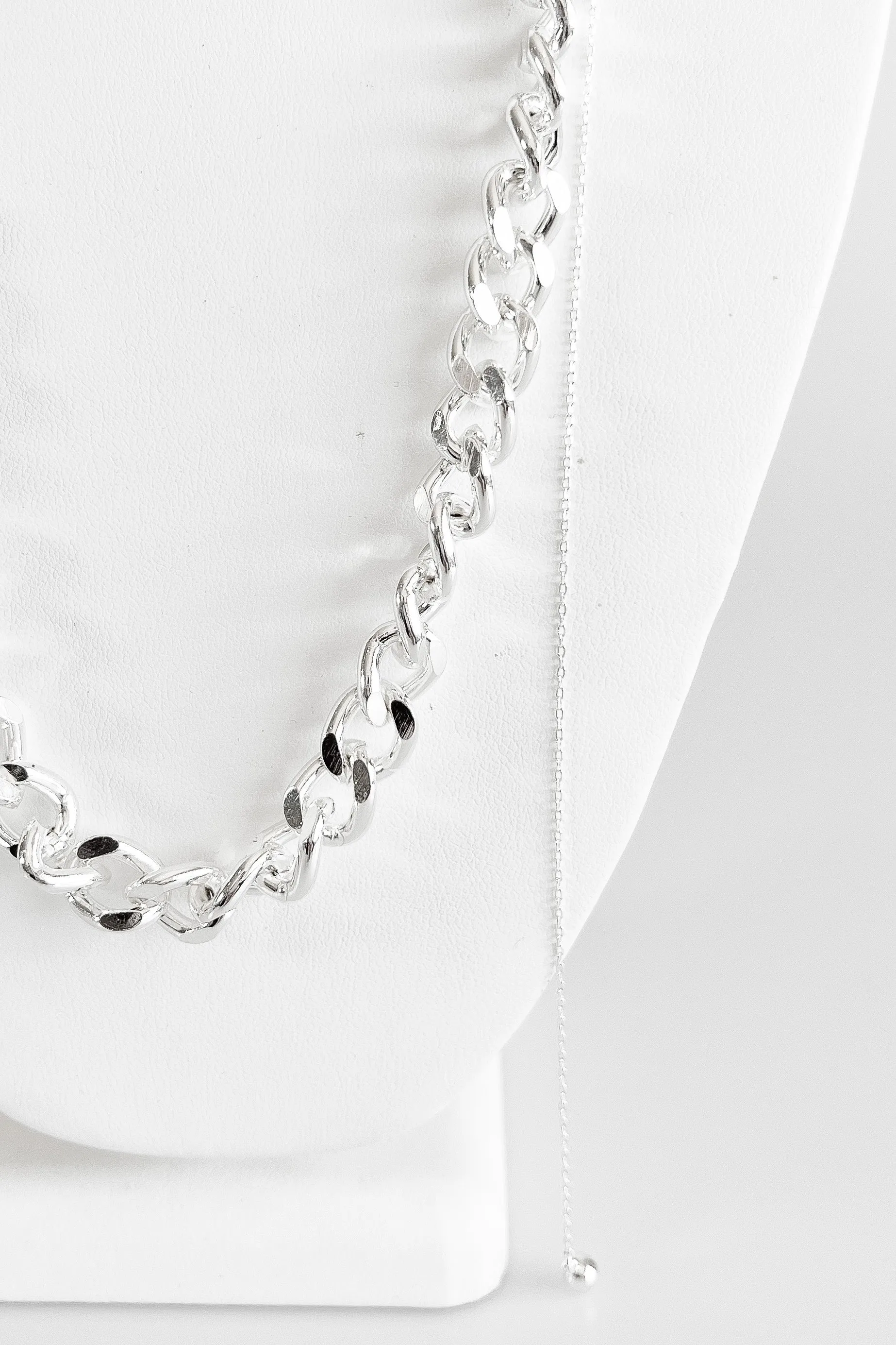 Chic Chain Link Long Bolo Necklace