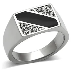 CJG2407 Stainless Steel Top Grade Crystal Ring