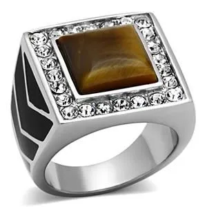 CJG2578 Stainless Steel  Tiger Eye Ring