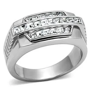 CJG2589 Stainless Steel Top Grade Crystal Ring