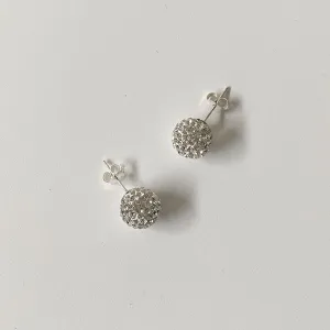 Clear Disco Ball Earring | 8mm