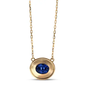 Colosseum Bezel Sapphire Necklace