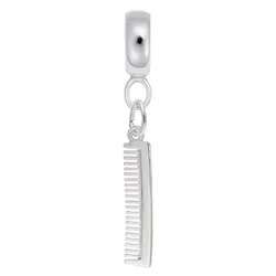 Comb Charm Dangle Bead In Sterling Silver