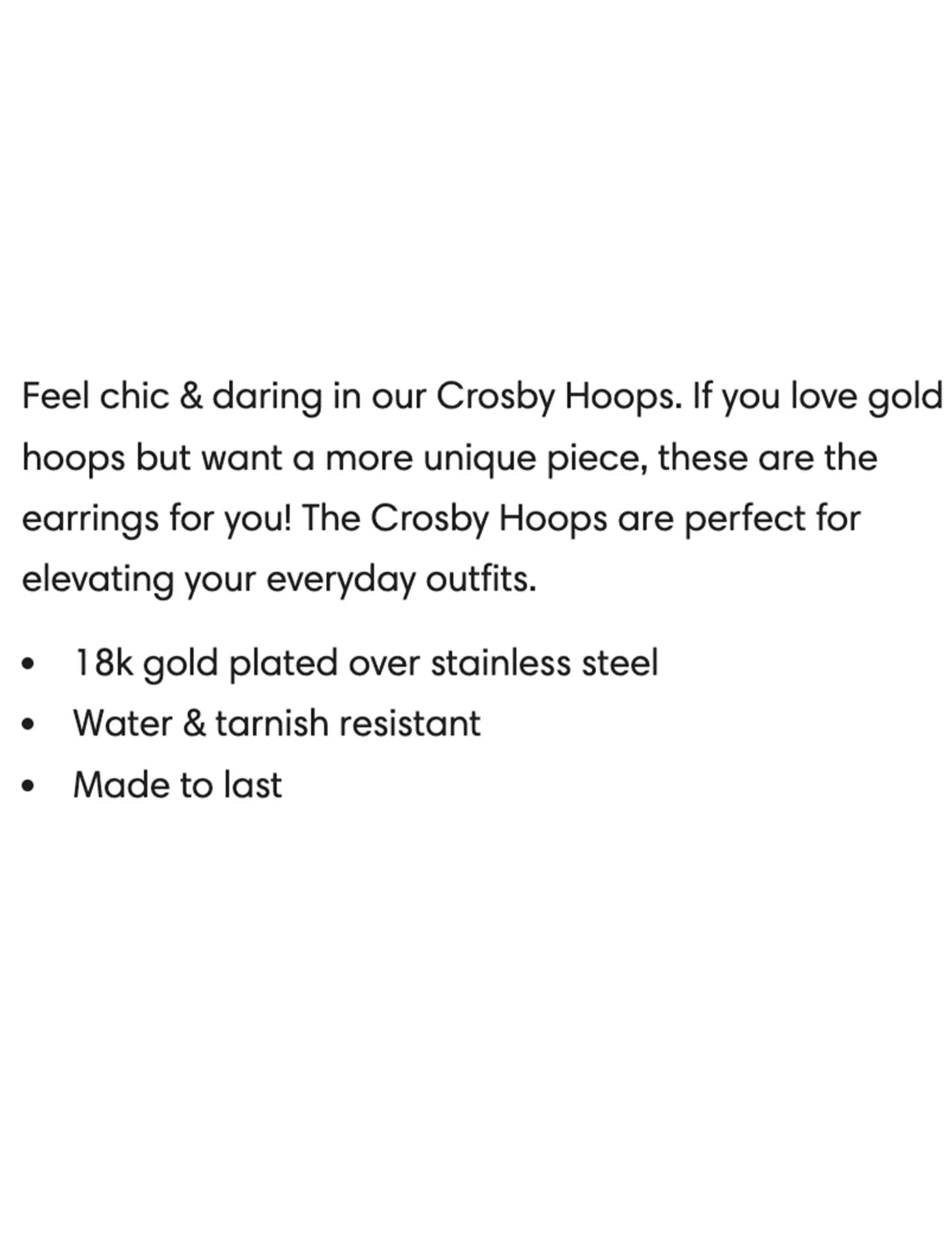 Crosby Hoop, Gold