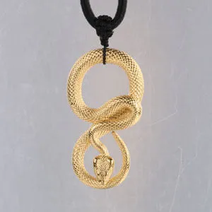 Custom Snake-Shaped Titanium Steel Pendant - Wholesale Stainless Steel Python Accessories for Men