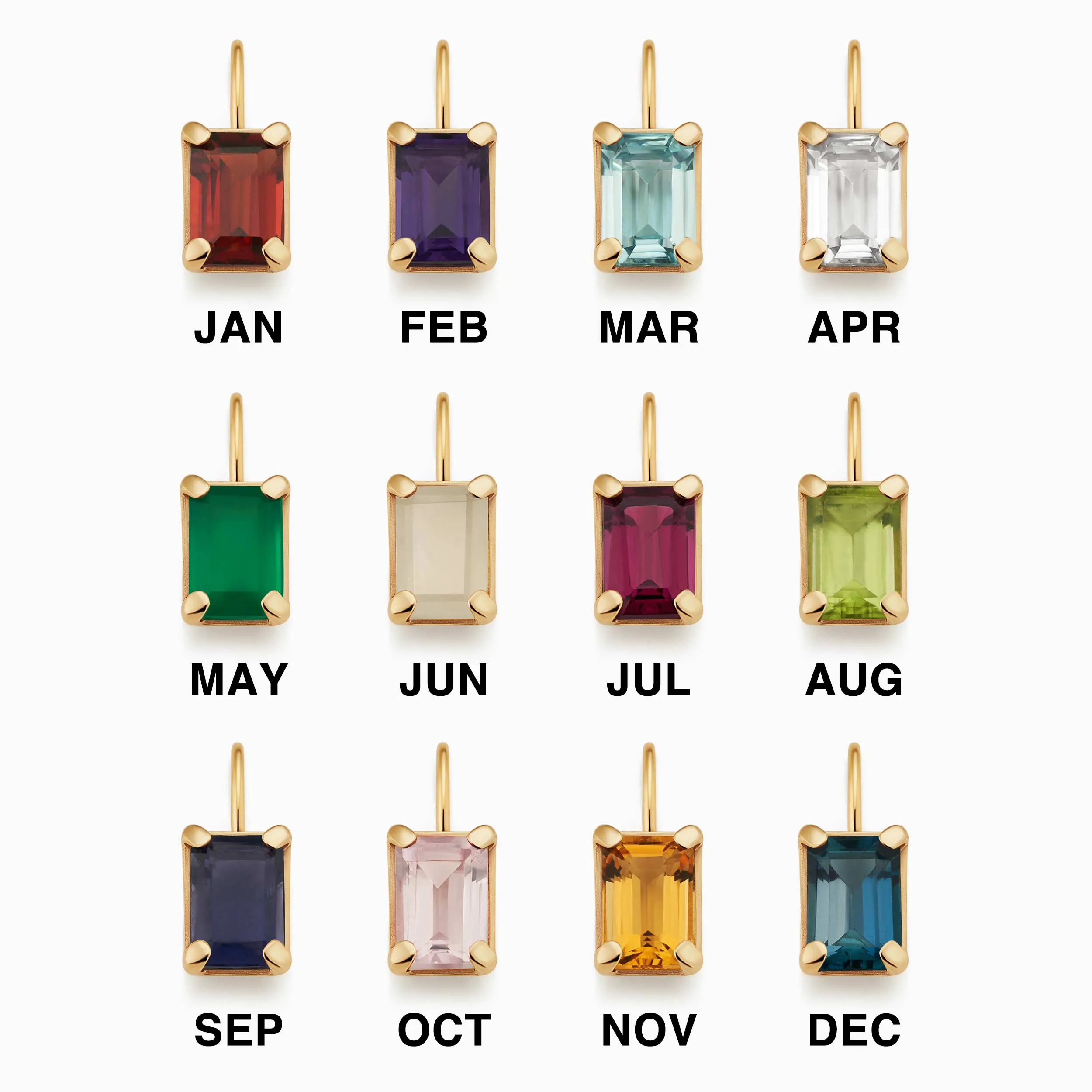 Date Me Birthstone Pendant Charm