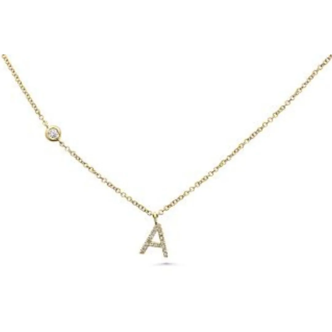 Diamond Initial Necklaces