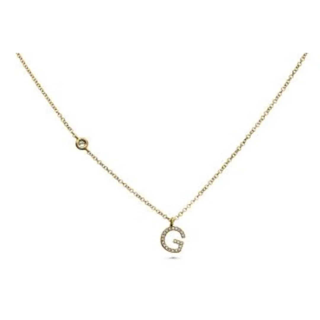 Diamond Initial Necklaces