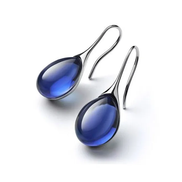 Droplet- the Graceful Glass Drop Earrings 11 Colors