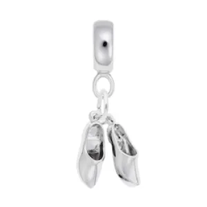 Dutch Shoes Charm Dangle Bead In Sterling Silver