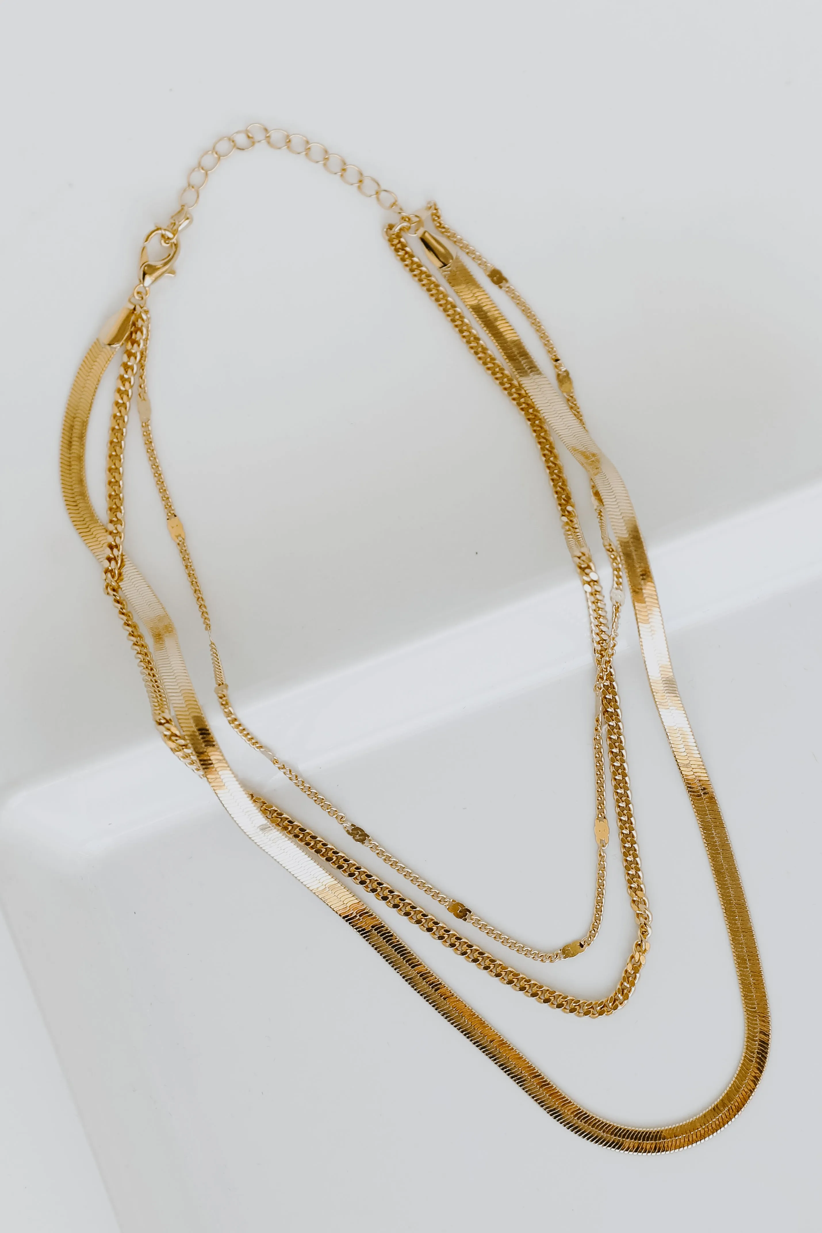 Elise Gold Layered Chain Necklace