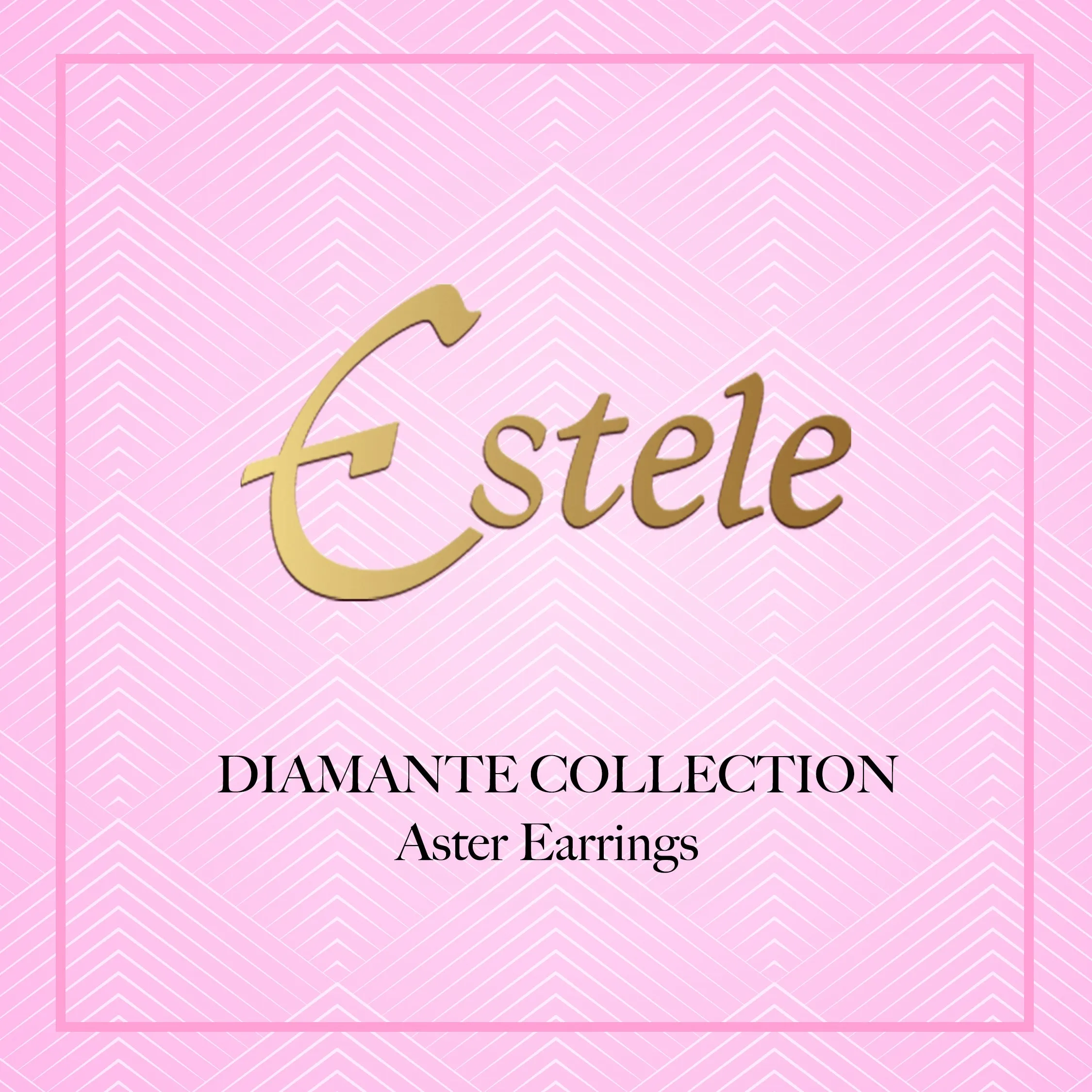 Estele Rhodium Plated Aster Green emerald stones Earrings