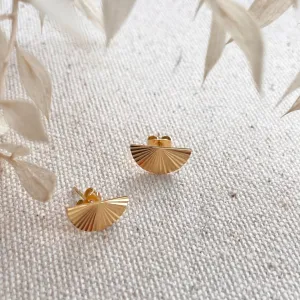 Everyday Gold Sunrise Crescent Studs